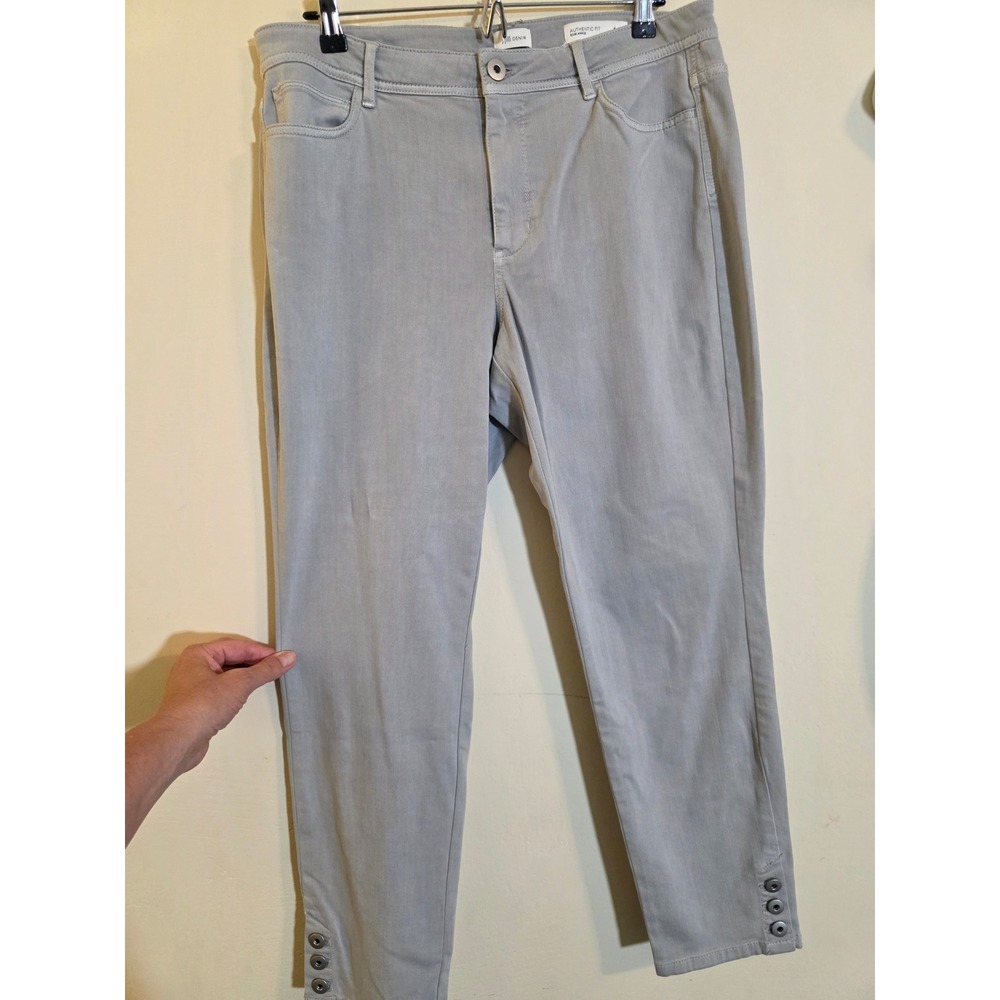 J. Jill Denim Authentic Fit Slim Ankle Pants Gray Lt Zinc Size 14 NWT 215551